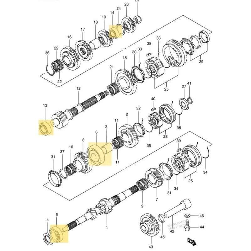 Rodamientos + Retenes Eje Palier Caja Suzuki Celerio 1.0